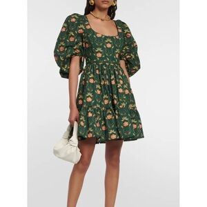 Agua by Agua Bendita Green Floral Mini Dress
